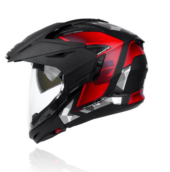 MŨ 3/4 ZEUS 613B ĐEN ĐỎ GẮN CẰM