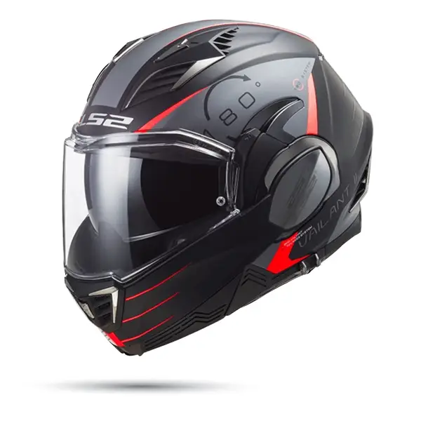 Nón LS2 FF900 Lật Hàm Codex Black Titanium