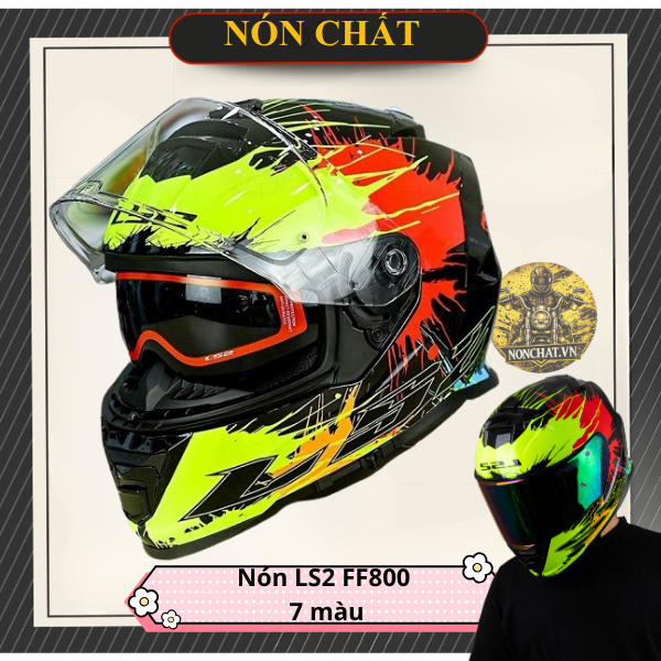 Nón Ls2 FF800 Drop Black Yellow Red