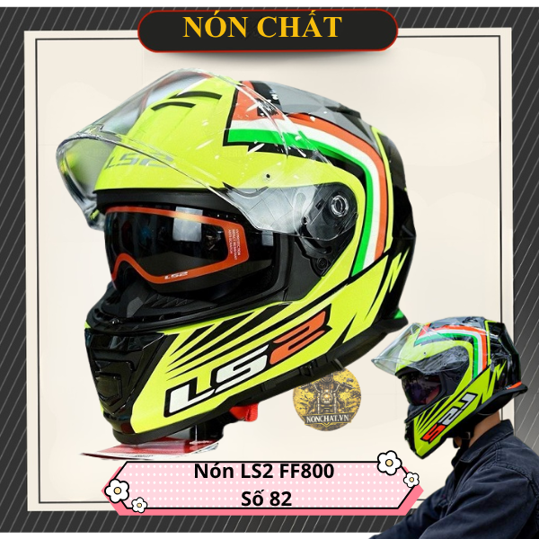 Nón Ls2 FF800 Nepa Replica H-V Yellow Black