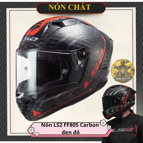 Nón LS2 FF805 Sputnik Gloss Metal Red