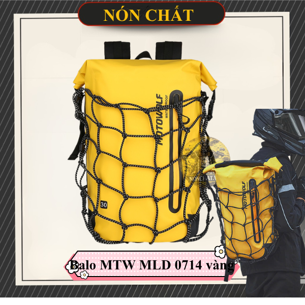 Balo Chống Nước Motowolf MLD 0714 Dung tích 30L Vàng