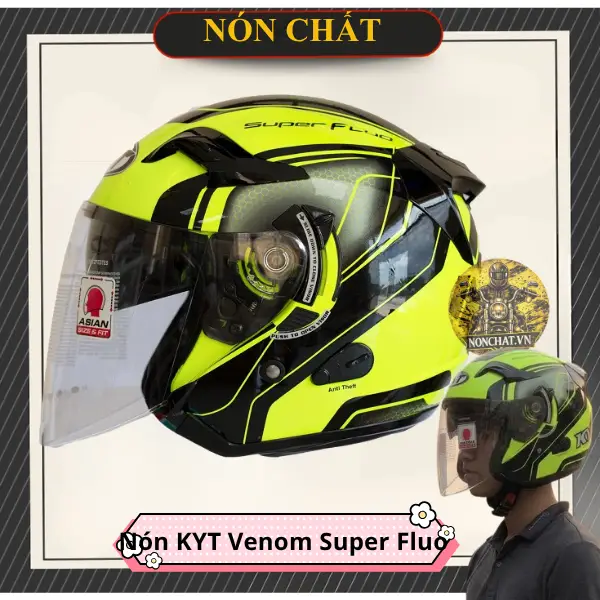 Nón KYT Venom Super Fluo