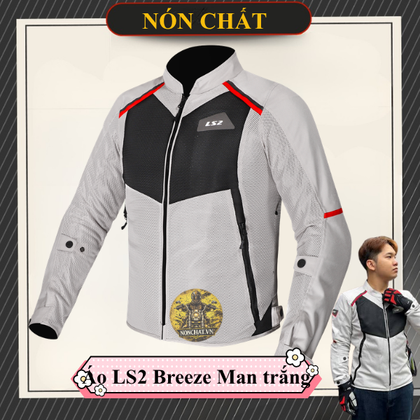 Áo Giáp LS2 Breeze Man trắng