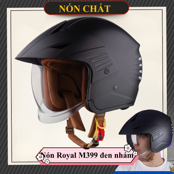 Nón Royal M399 đen nhám