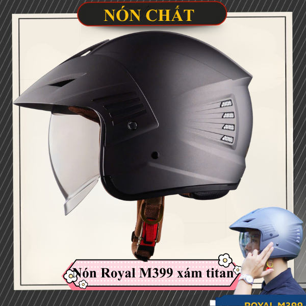 Nón Royal M399 xám titan